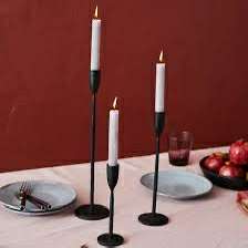 Forged iron candle stick * large * set of two - Image 3