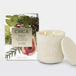 CHRISTMAS CANDLE * White Fig & Cedar