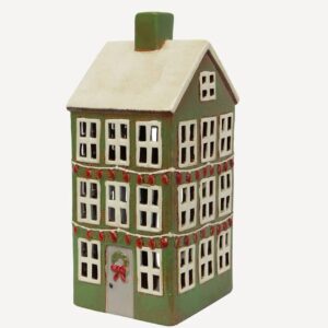 Alsace Tea Light Grande Chalet Christmas Green