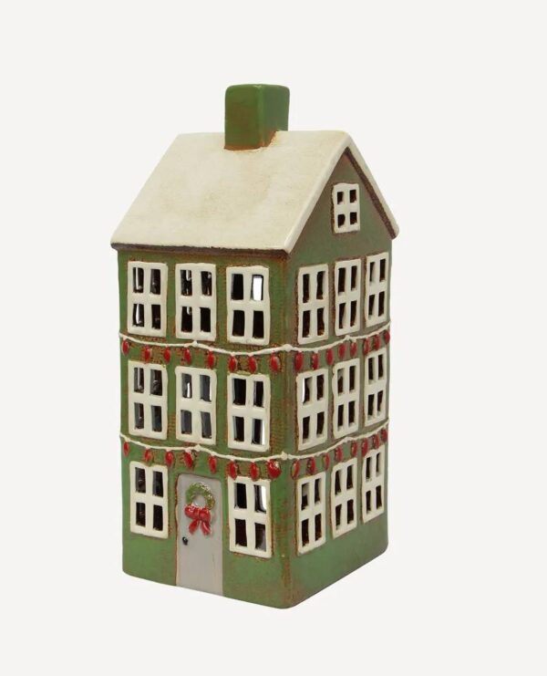 Alsace Tea Light Grande Chalet Christmas Green